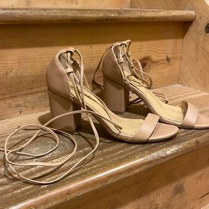 Lulus heels- wrap up the leg ties